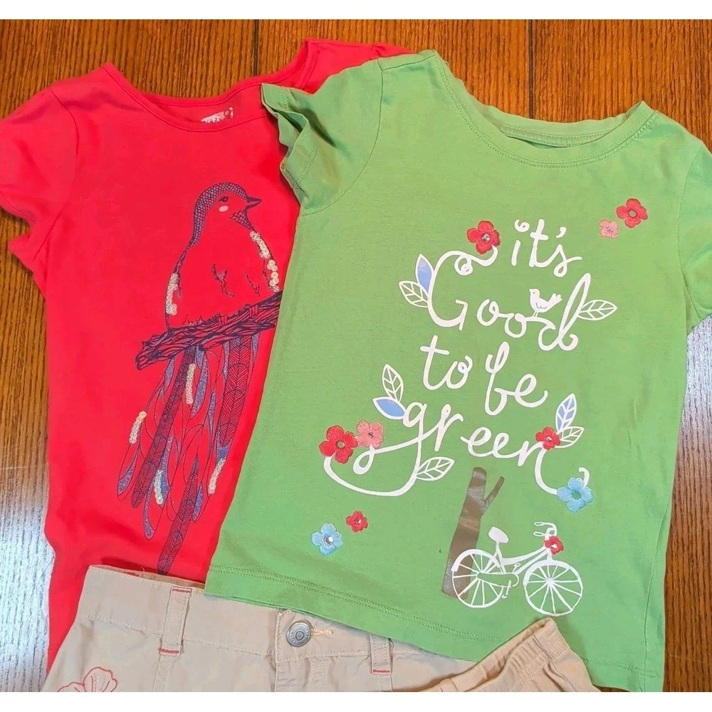 Crazy 8 & Gymboree 6pc Mix and Match Lot Spring Summer Size 5/6 Tropical Flowers